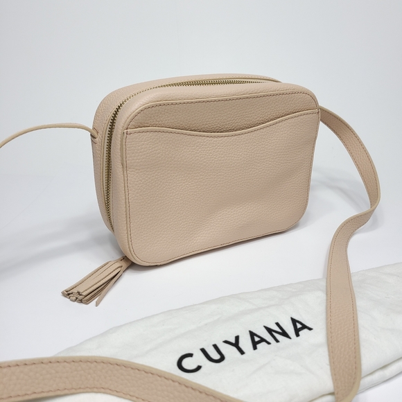 Cuyana Handbags - Cuyana Tassel Leather Crossbody Blush Pink Bag HTF